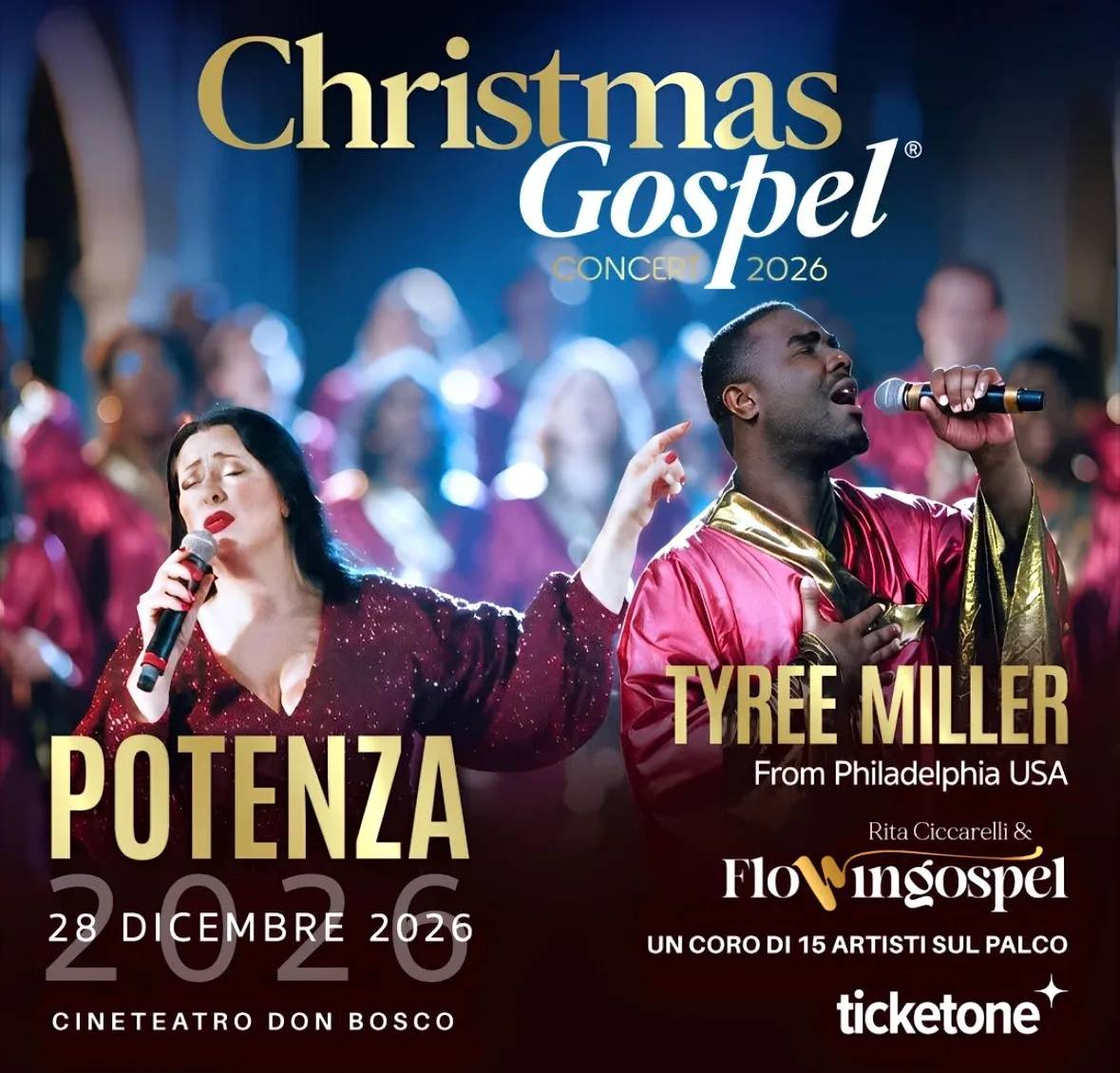 Locandina Christmas Gospel Concerto 2026 a Potenza (PZ)