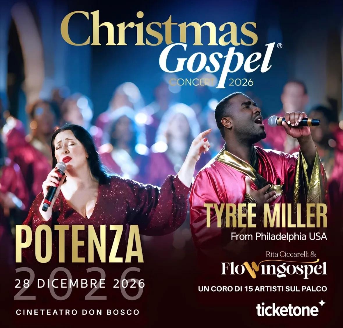 Locandina Christmas Gospel Concerto 2026 a Potenza (PZ)