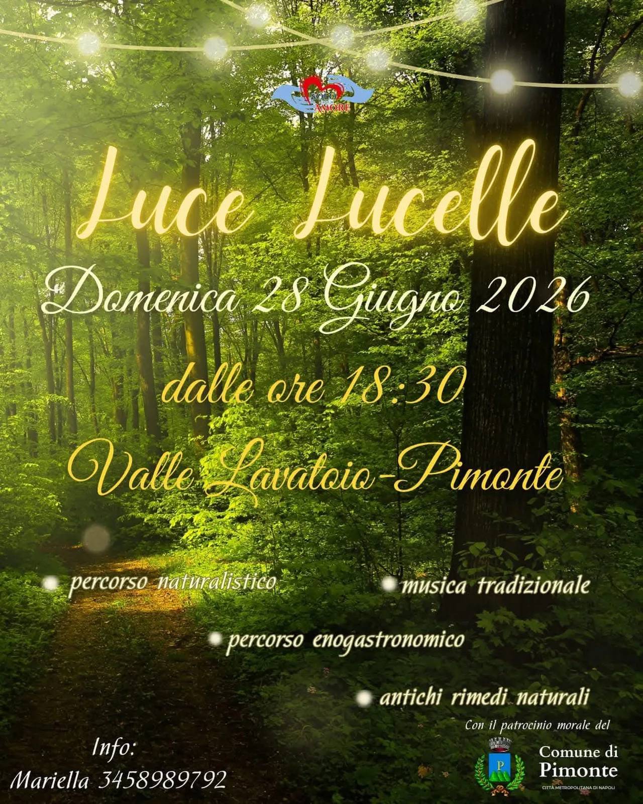Locandina Luce Lucelle 2026 a Pimonte (Napoli)