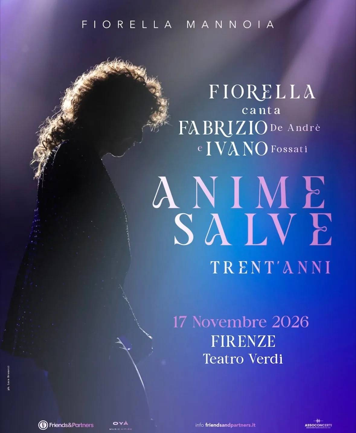 Locandina Fiorella Mannoia - Anime Salve 2026 a Firenze (Firenze)