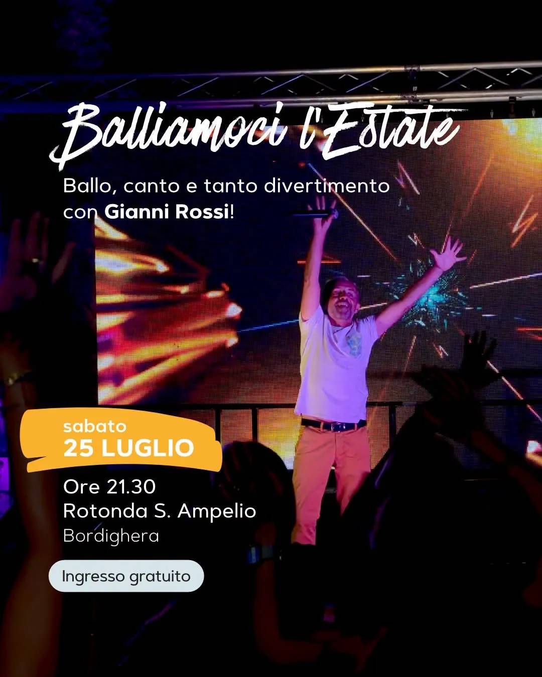 Locandina Balliamoci l'Estate 2026 a Bordighera (Imperia)