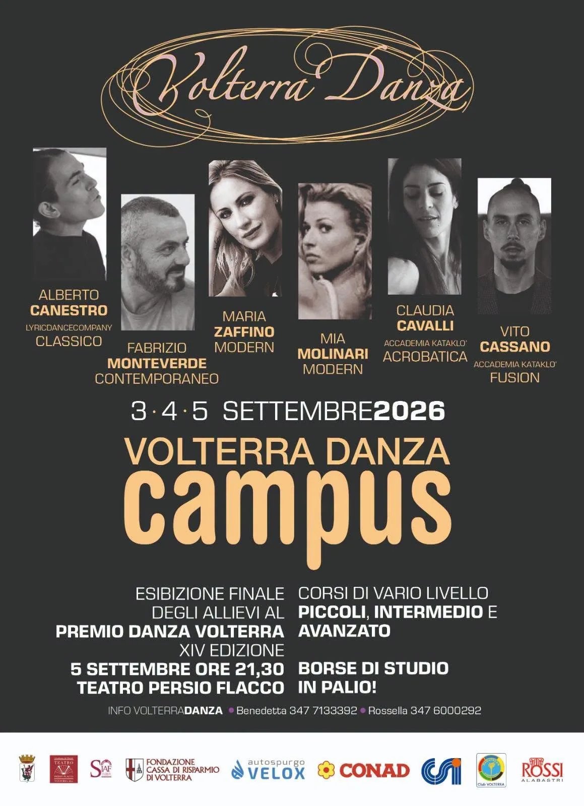 Locandina 14ª Volterra Danza Campus 2026 a Volterra (Pisa)
