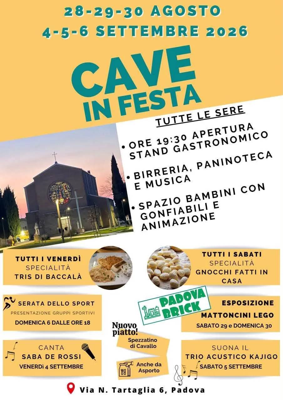 Locandina Cave in Festa 2026 a Padova (Padova)
