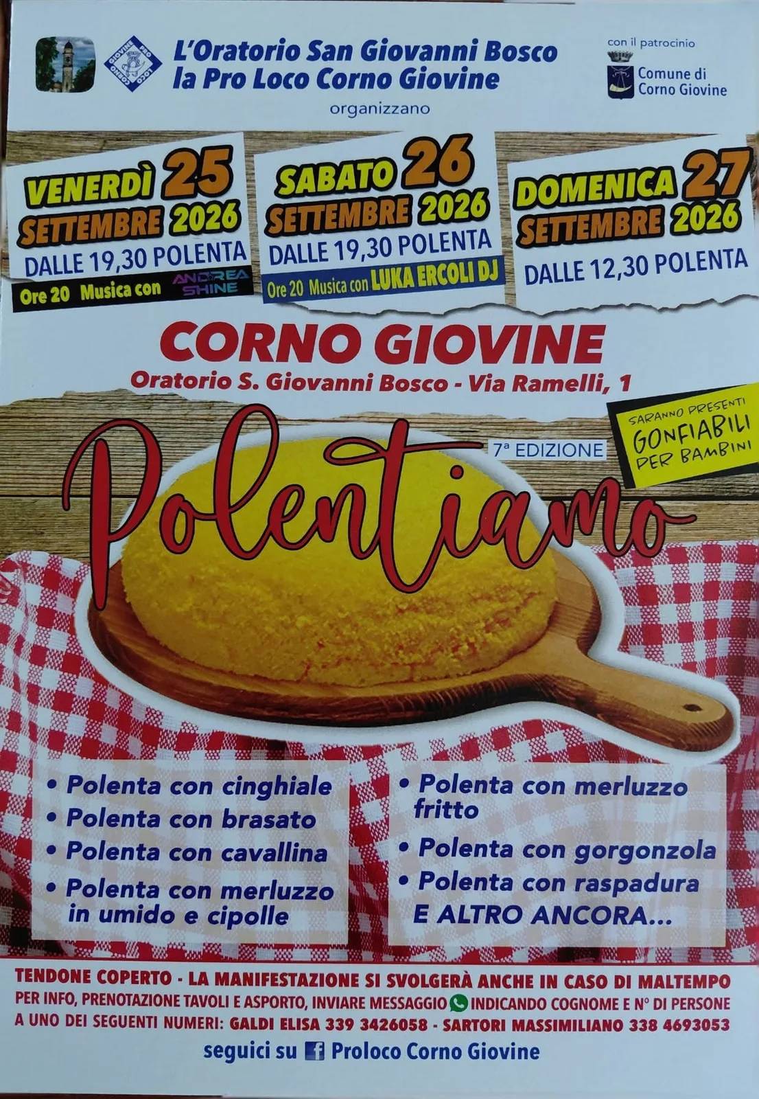 Locandina Polentiamo — 7ª edizione 2026 a Corno Giovine (Lodi)
