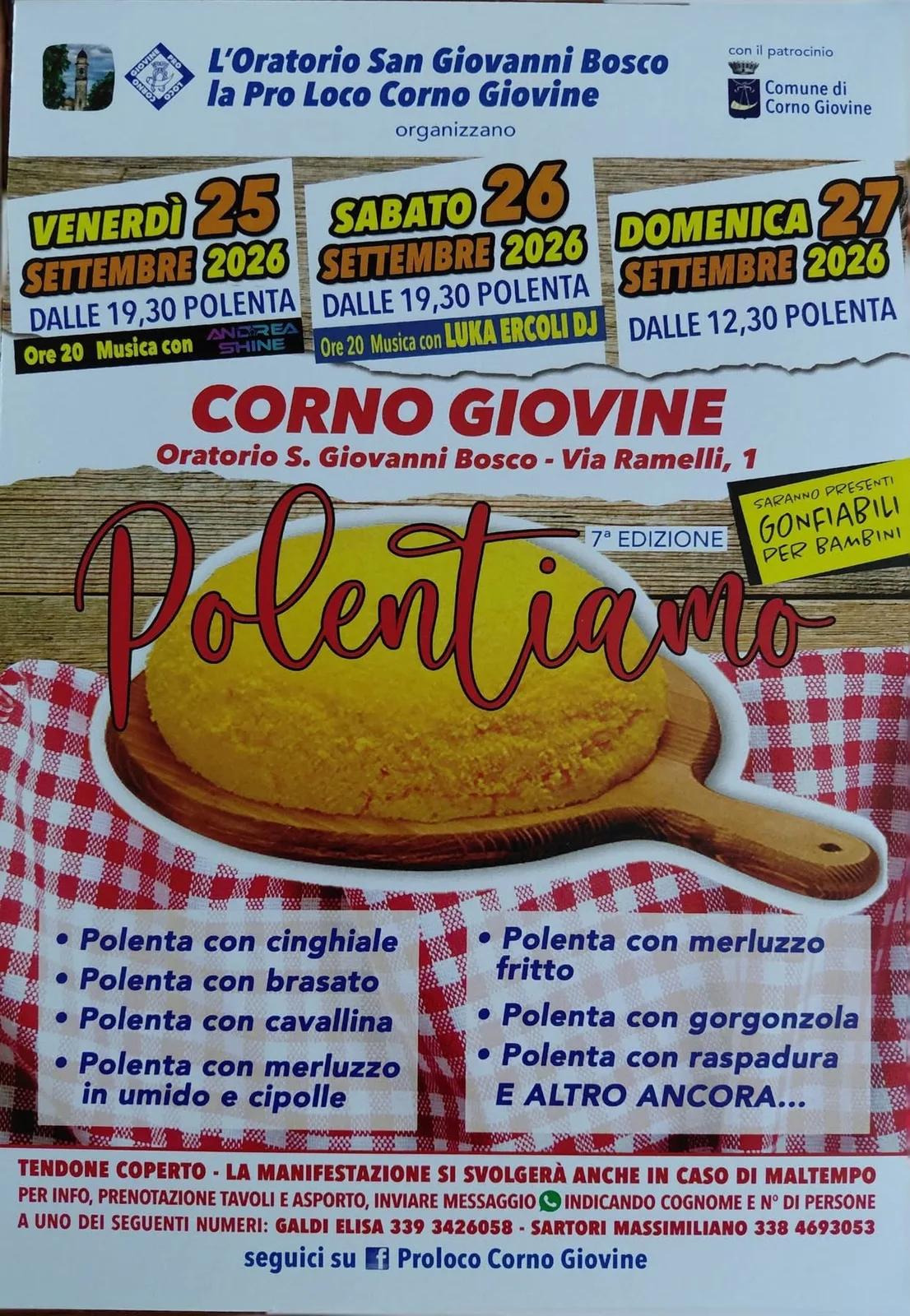 Locandina Polentiamo — 7ª edizione 2026 a Corno Giovine (Lodi)
