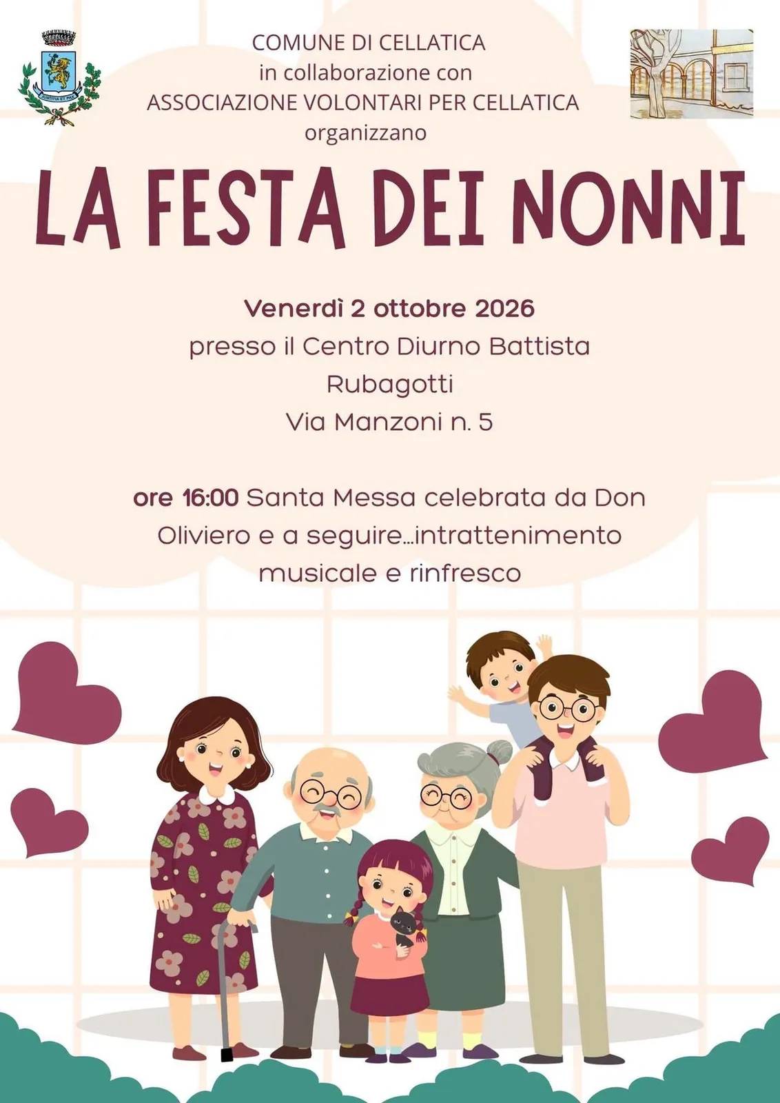 Locandina La Festa dei Nonni 2026 a Cellatica (Brescia)