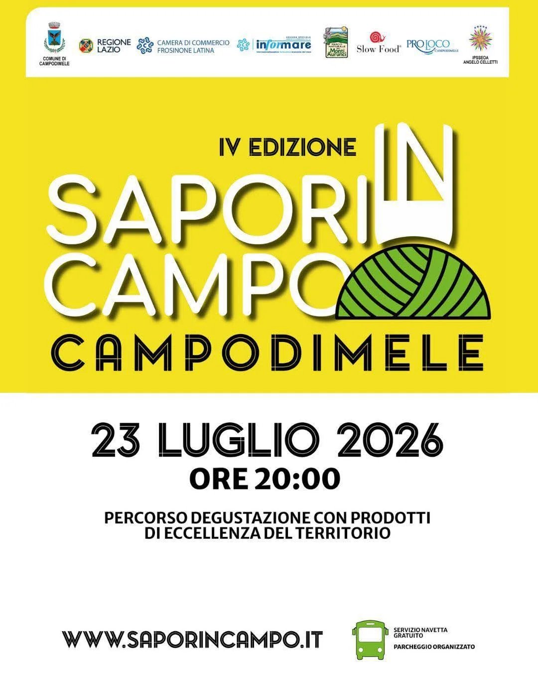 Locandina IV Edizione Sapori in Campo 2026 Campodimele a Campodimele (Latina)