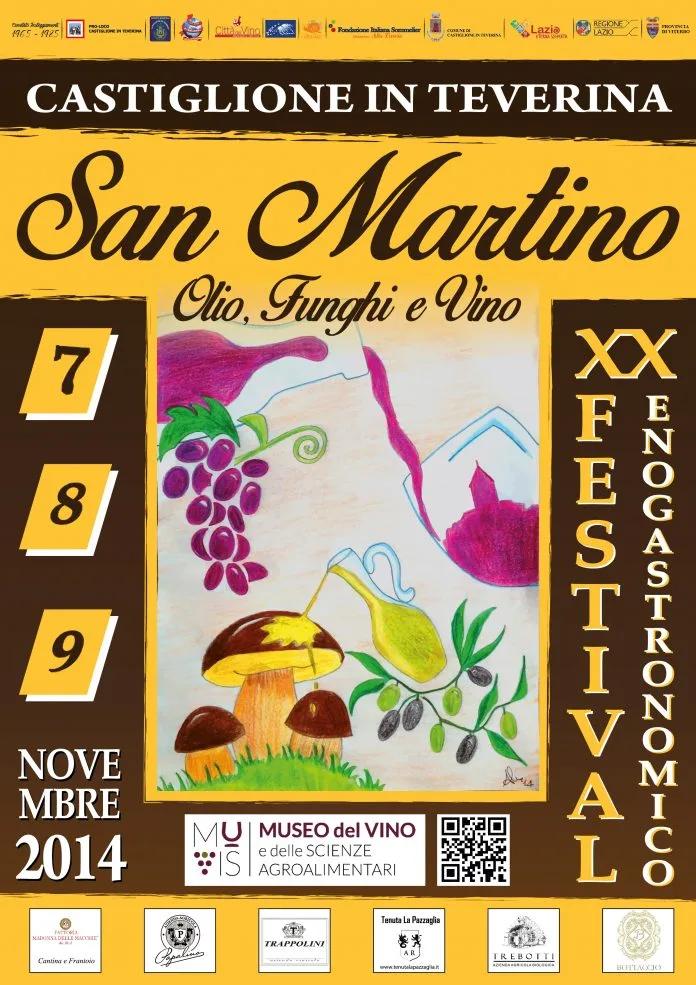 Locandina XX Festival Enogastronomico San Martino 2014 a Castiglione in Teverina (Viterbo)