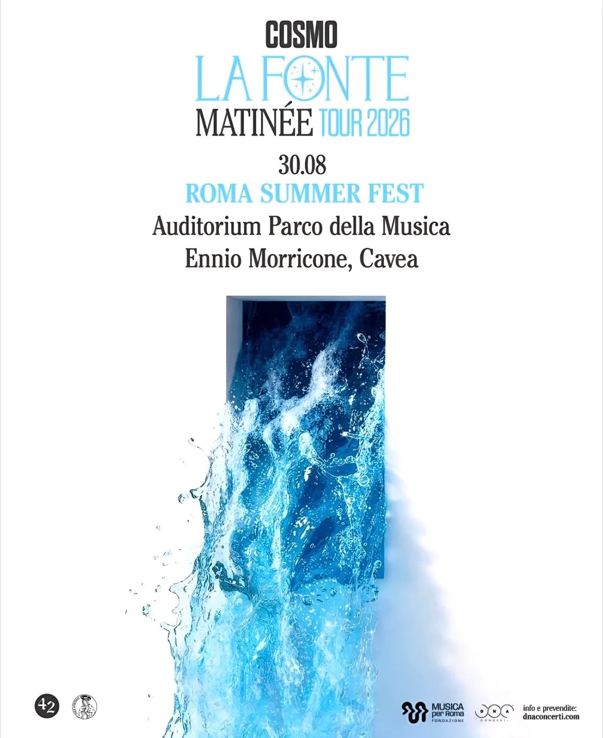 Locandina Cosmo La Fonte Matinée Tour 2026 a Roma (Roma)