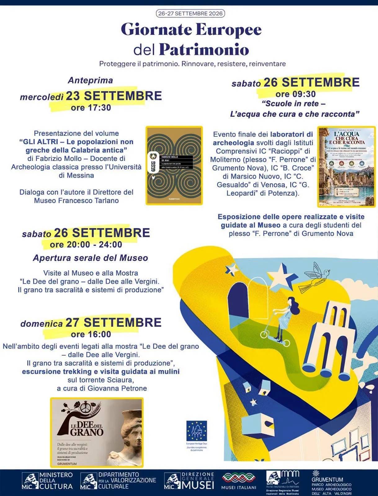 Locandina calendario eventi settembre 2026 a Grumento Nova (Potenza)