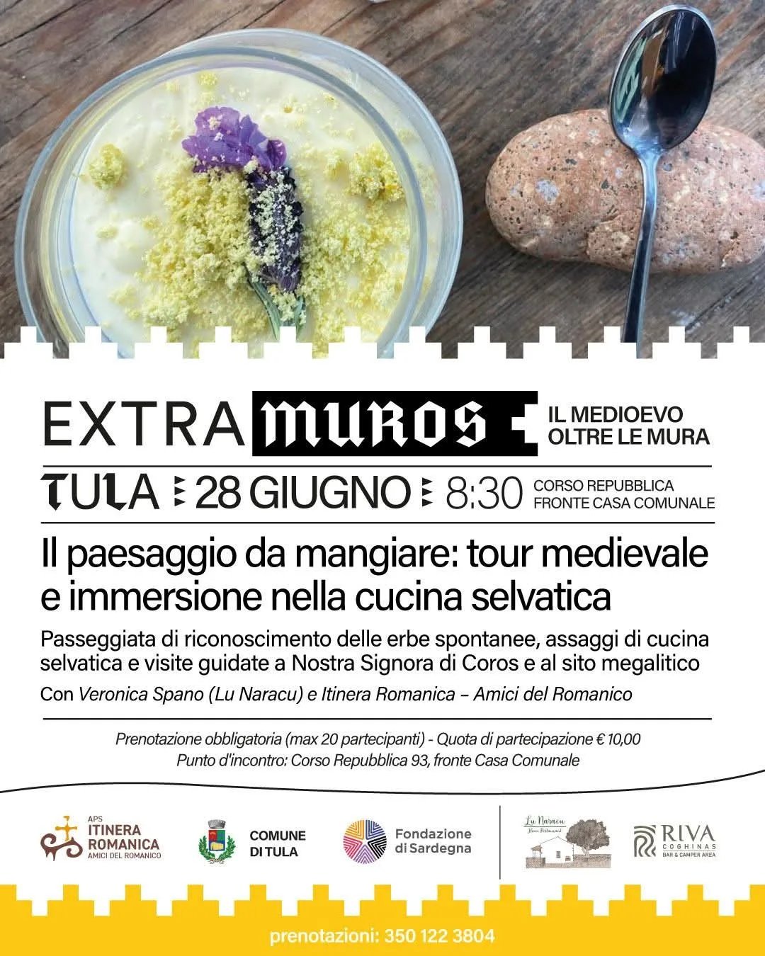 Locandina Extramuros Tula 2026 — Il Medioevo oltre le mura a Tula (Sassari)