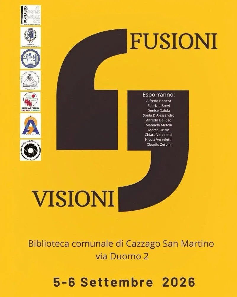 Locandina Fusioni Visioni 2026 a Cazzago San Martino (Brescia)