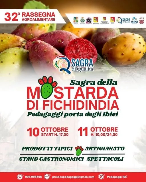 Locandina 32ª Sagra della Mostarda di Fichidindia 2026 a Ragusa (SR)