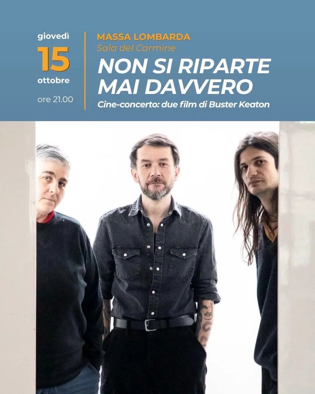 Locandina Non si riparte mai davvero 2026 a Massa Lombarda (Ravenna)