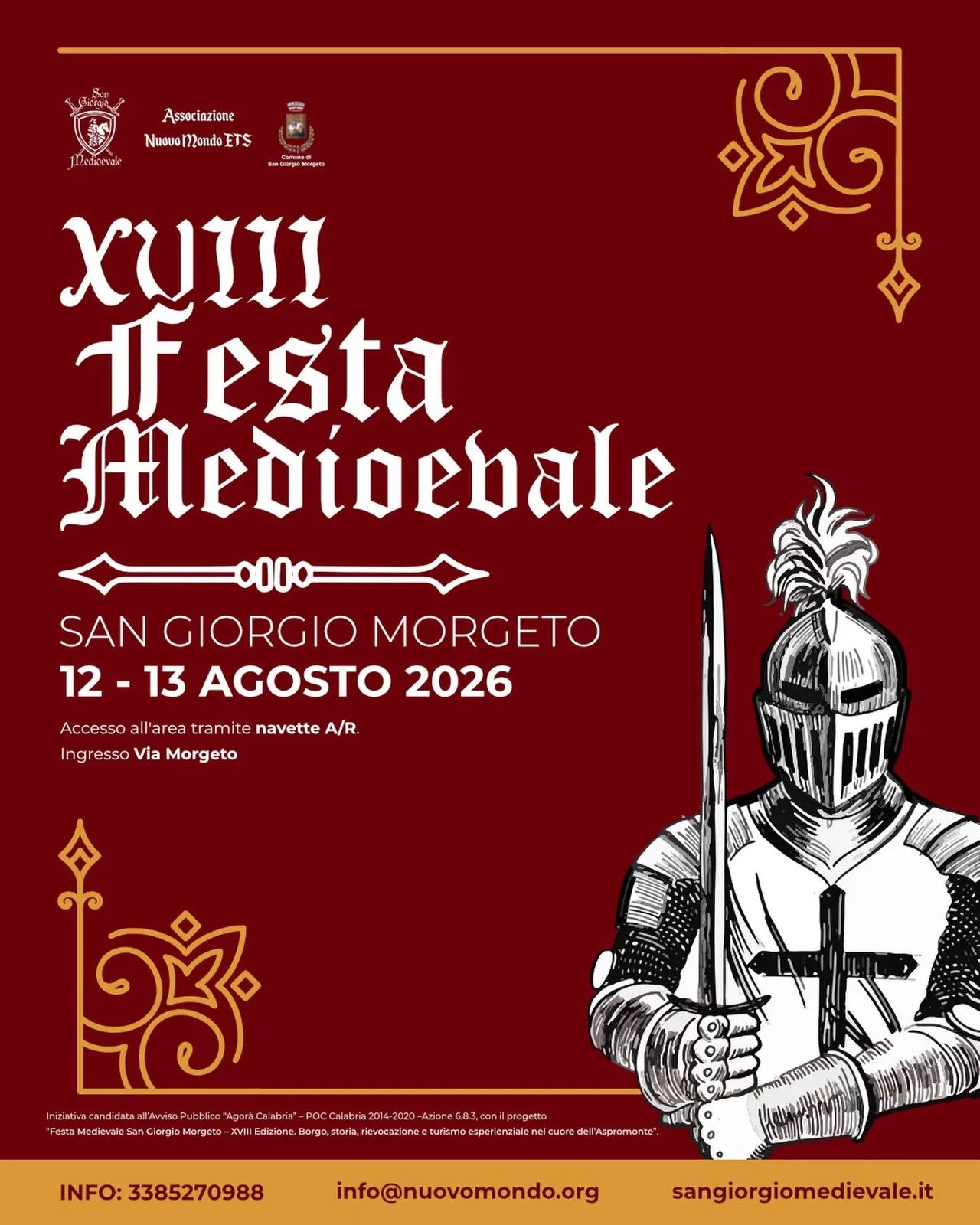 Locandina XVIII Festa Medioevale San Giorgio Morgeto 2026 a San Giorgio Morgeto (Reggio calabria)