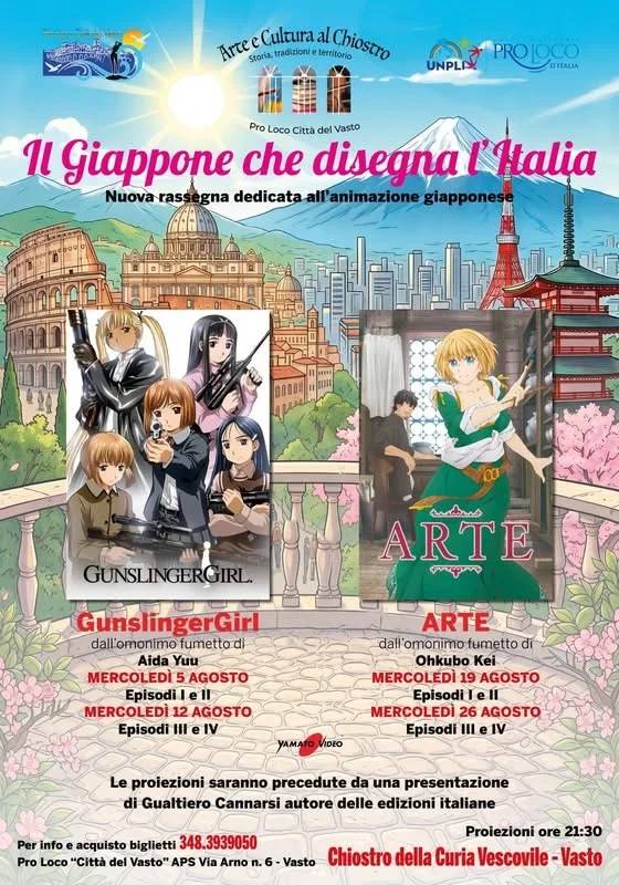 Locandina GunslingerGirl — Il Giappone che disegna l'Italia 2027 a Vasto (Chieti)