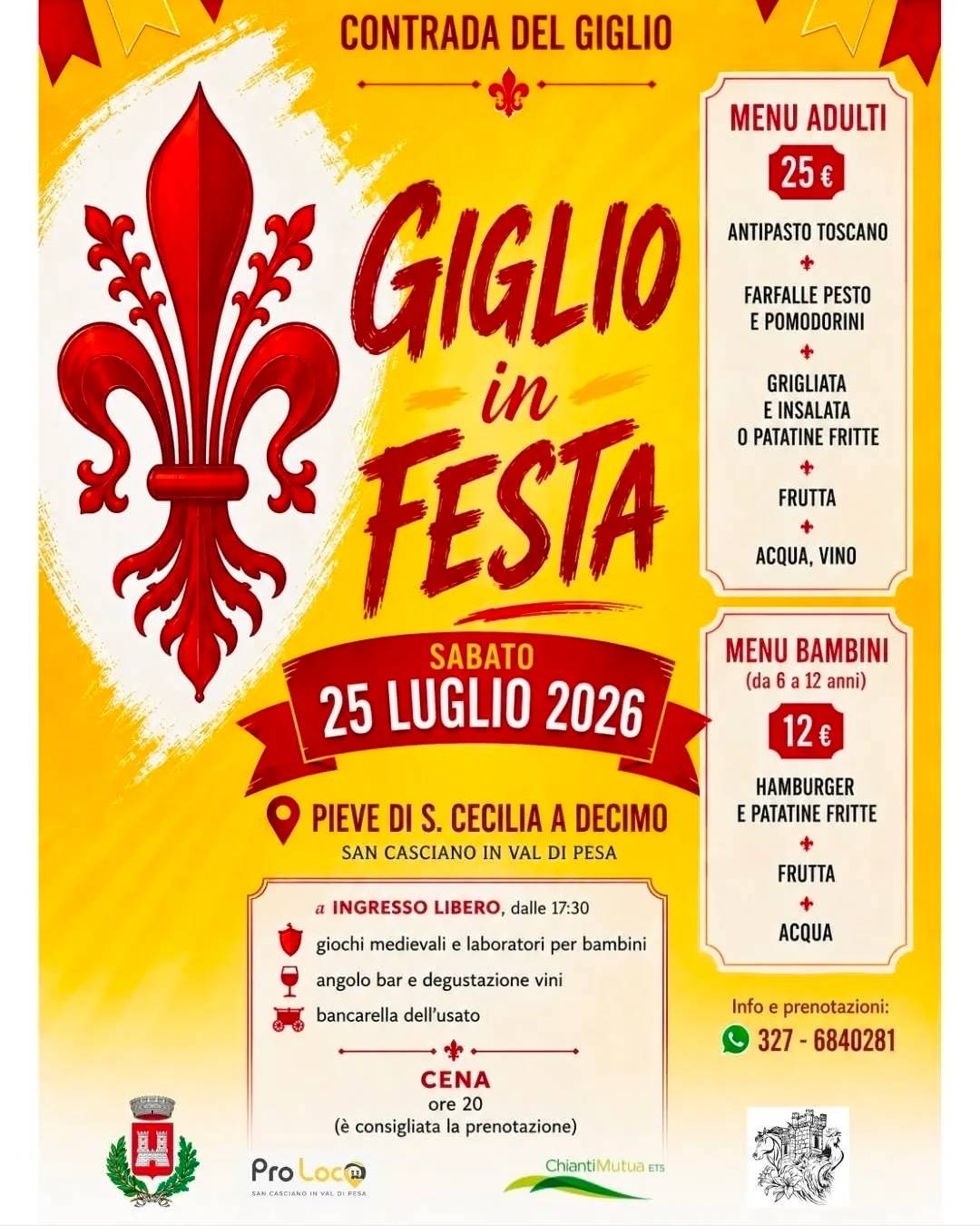 Locandina Giglio in Festa 2026 a San Casciano in Val di Pesa (Firenze)