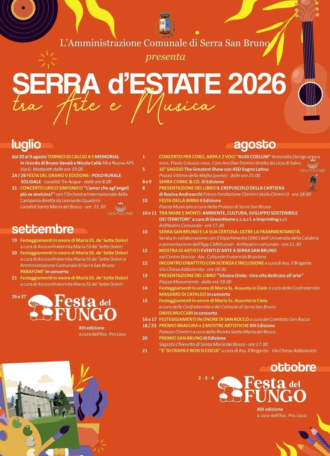 Locandina Parafonè in concerto 2026 a Serra San Bruno (Vibo valentia)