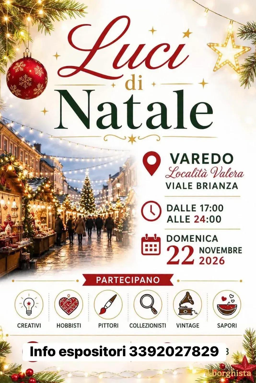 Locandina Luci di Natale 2026 a Varedo (Monza e della Brianza)
