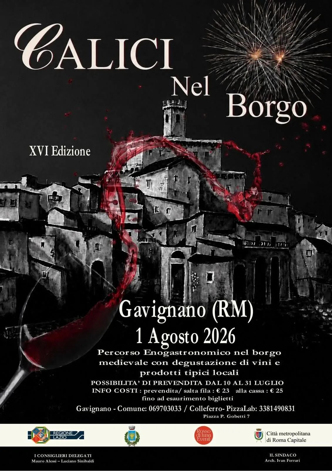 Locandina Calici nel Borgo — 16ª Edizione 2026 a Gavignano (Roma)