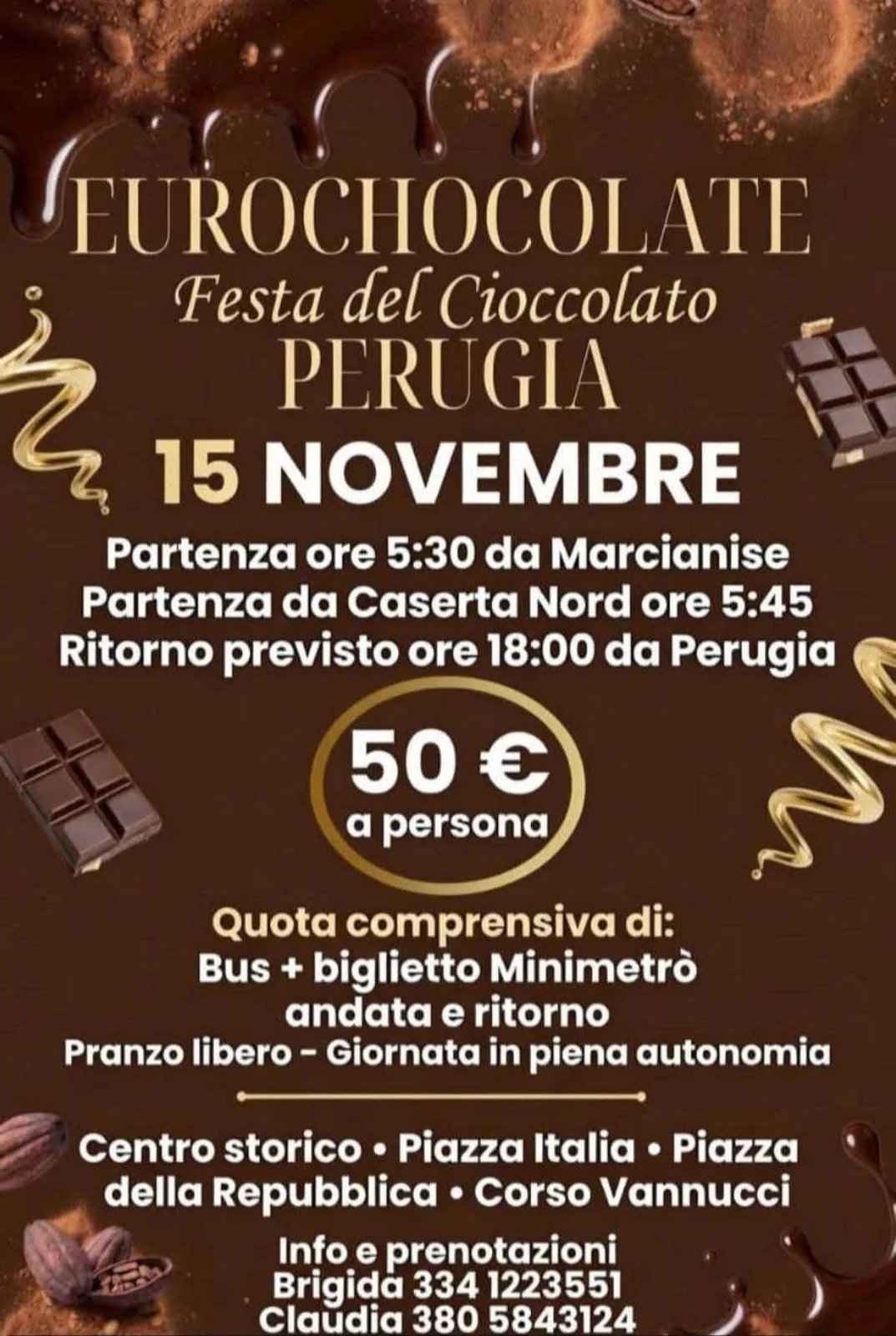 Locandina Eurochocolate Festa del Cioccolato 2026 a Perugia (Perugia)