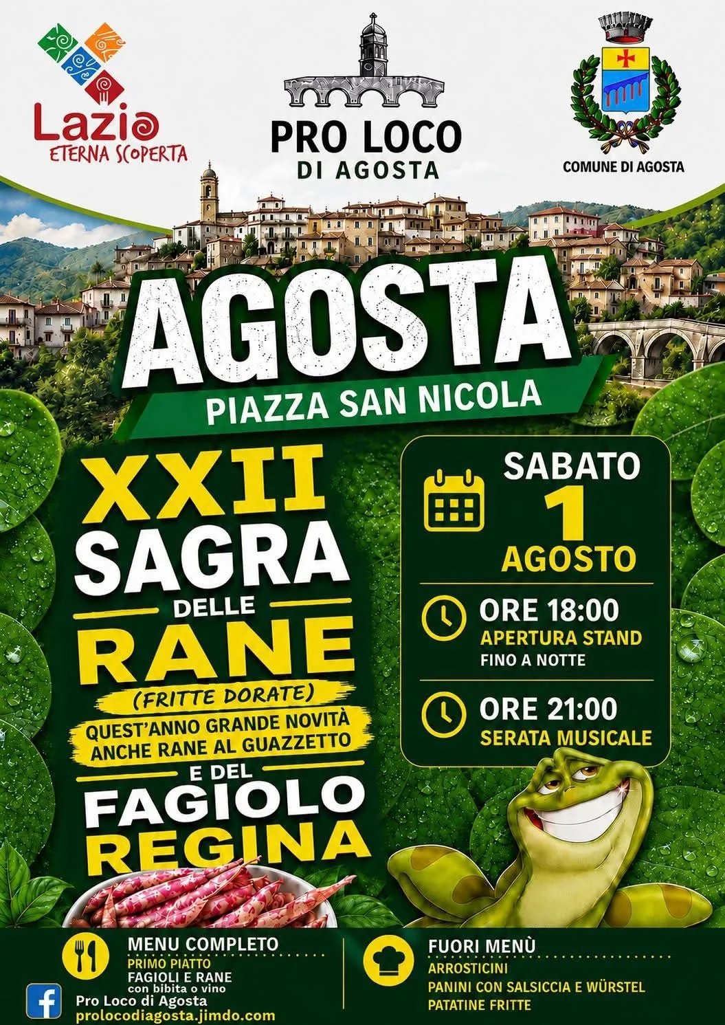 Locandina XXII Sagra delle Rane 2026 ad Agosta a Agosta (Roma)