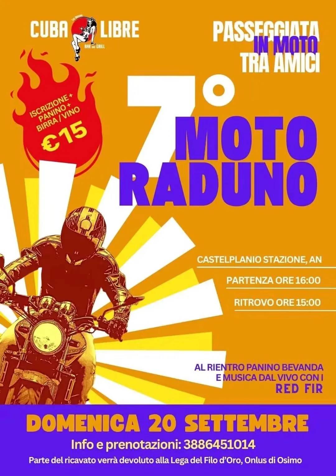 Locandina 7° Moto Raduno 2026 a Castelplanio (AN)