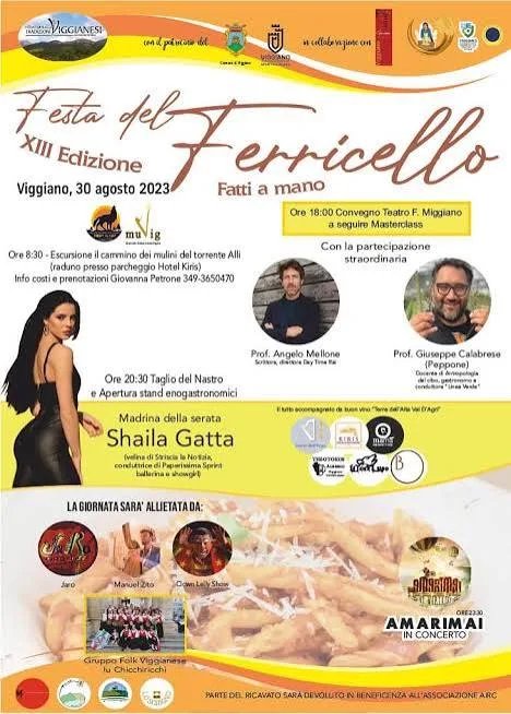 Locandina XIII Edizione Festa del Ferricello 2023 a Viggiano (Potenza)