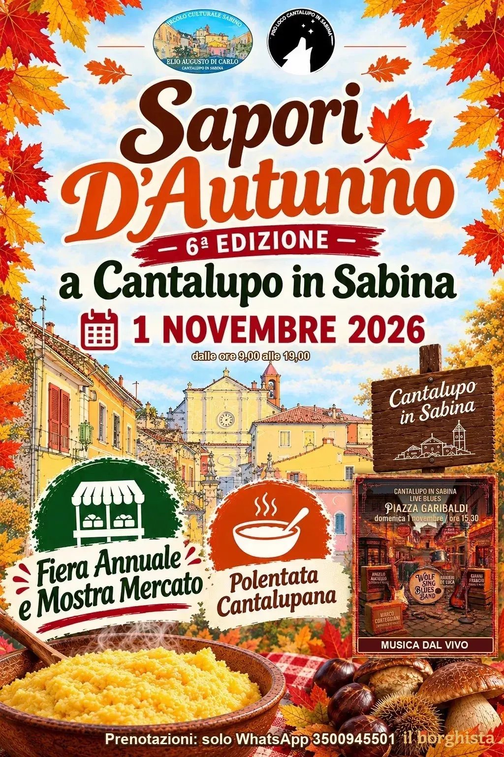 6ª Sapori D'Autunno a Cantalupo in Sabina 2026
