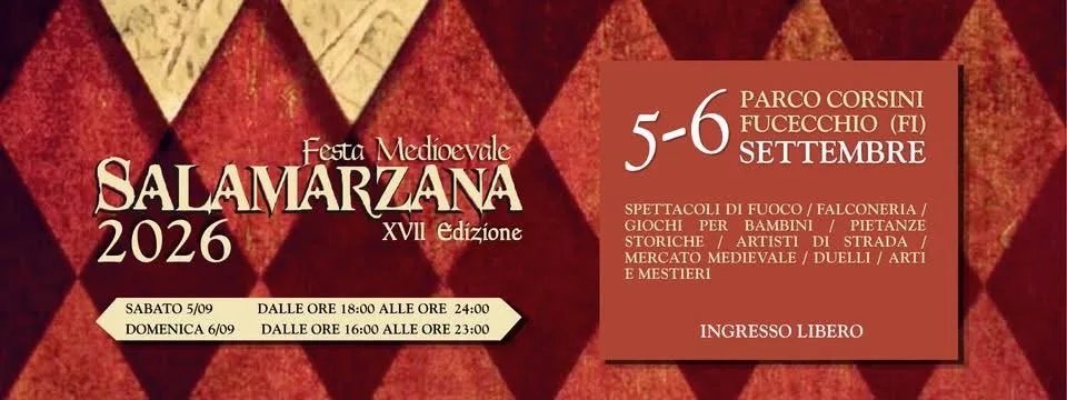 Locandina Festa Medioevale Salamarzana — XVII ed. 2026 a Fucecchio (Firenze)