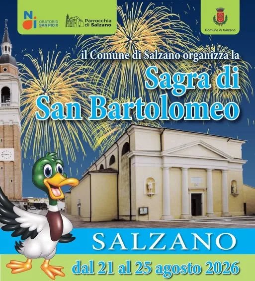Locandina Sagra di San Bartolomeo 2026 a Salzano (Venezia)