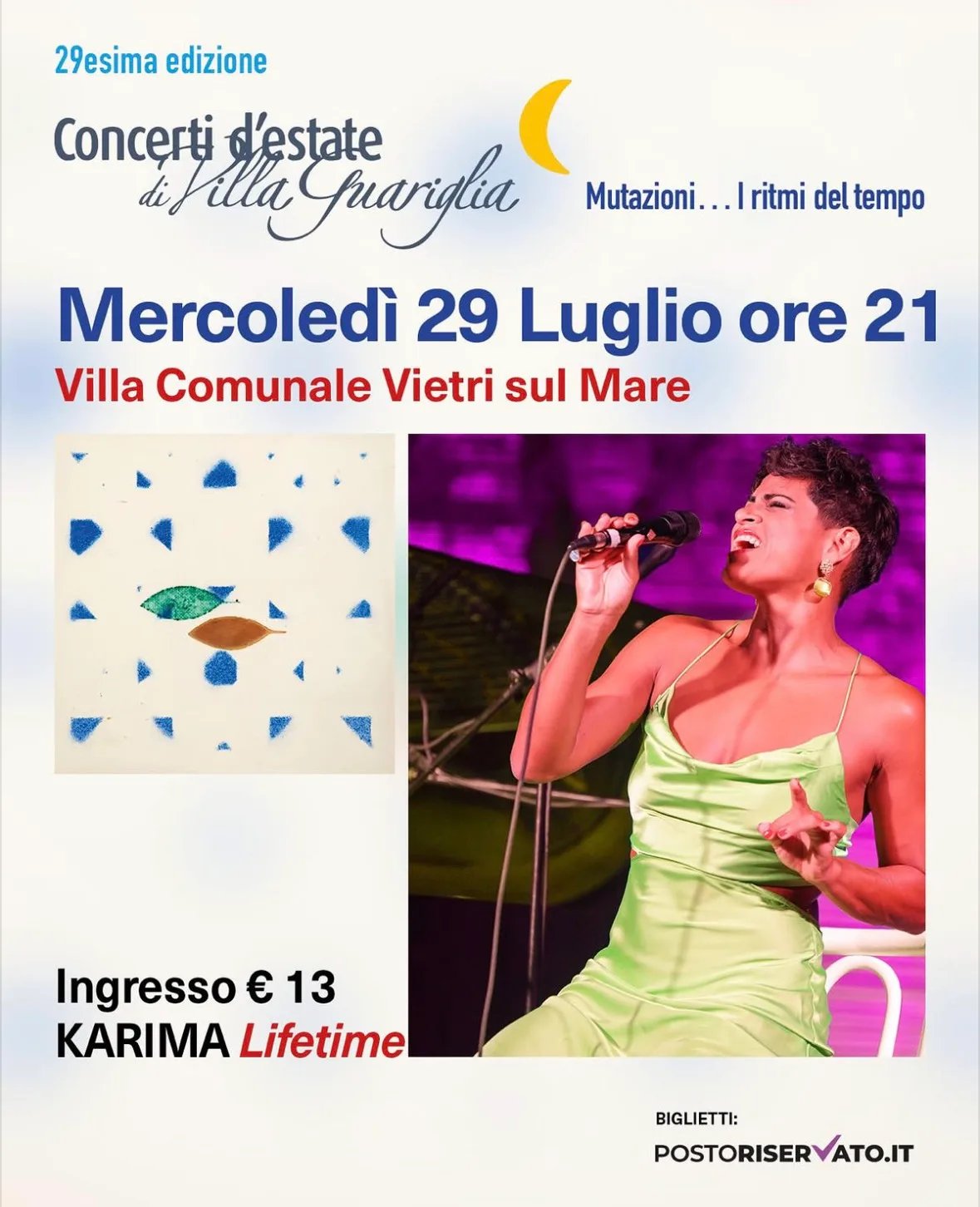 Locandina 29esima edizione Concerti d'estate di Villa Guariglia 2026 a Vietri sul Mare (Salerno)