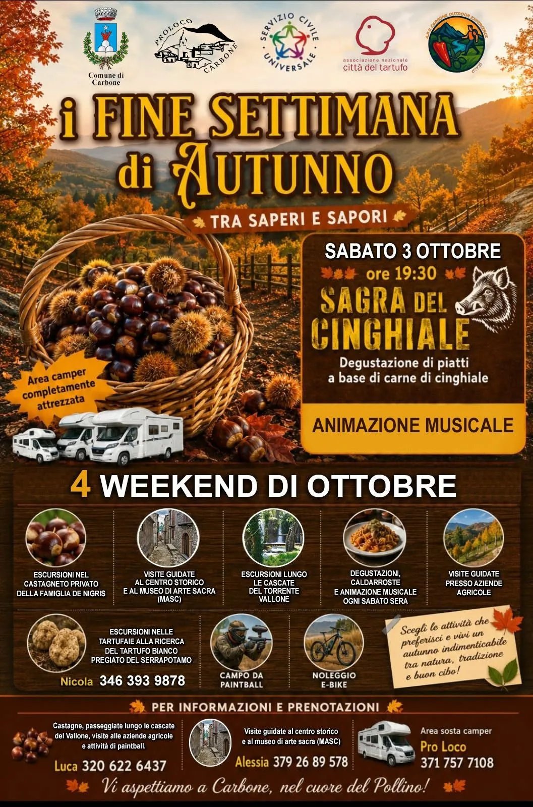 Locandina Sagra del Cinghiale 2026 a Carbone (Potenza)