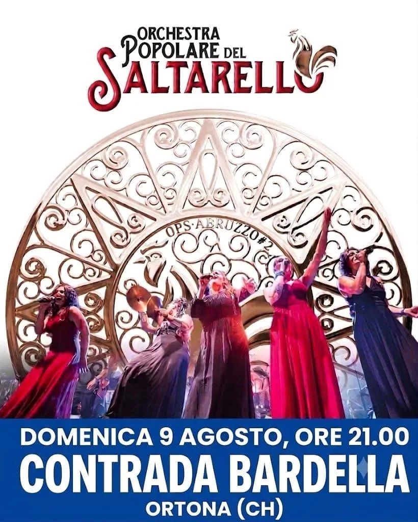 Locandina Orchestra Popolare del Saltarello 2026 a Ortona (Chieti)