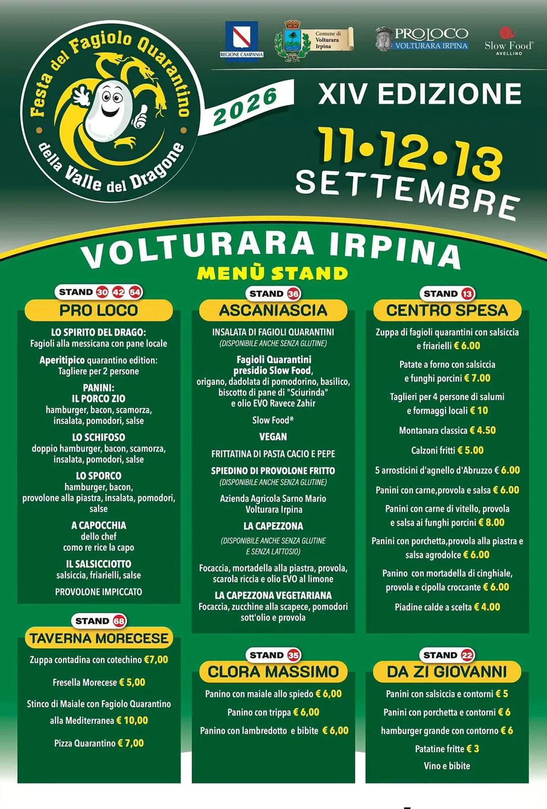 14ª Festa del Fagiolo della Valle del Dragone 2026