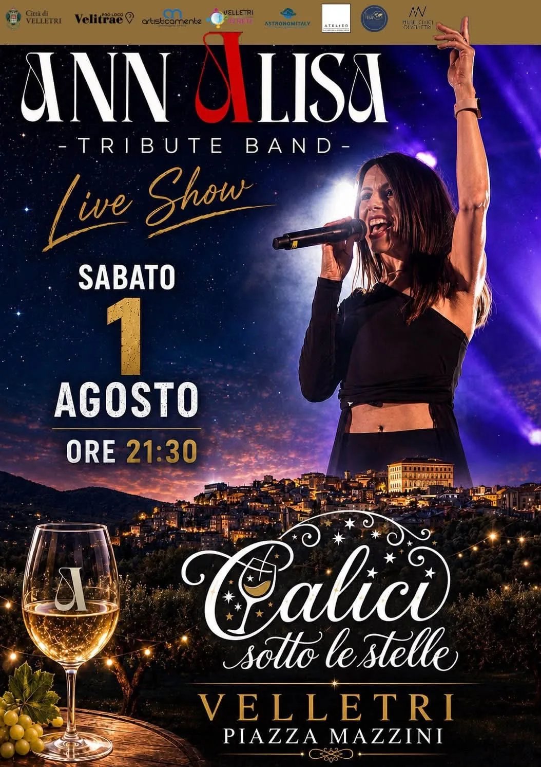 Locandina Ann Lisa Tribute Band Live Show 2026 a Velletri (Roma)
