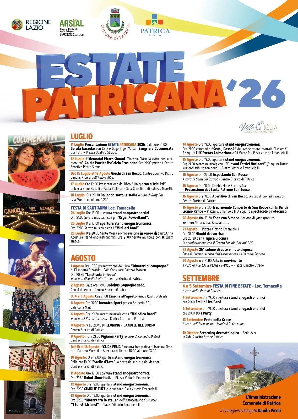 Locandina Festa di Sant'Anna 2026 a Patrica (Frosinone)