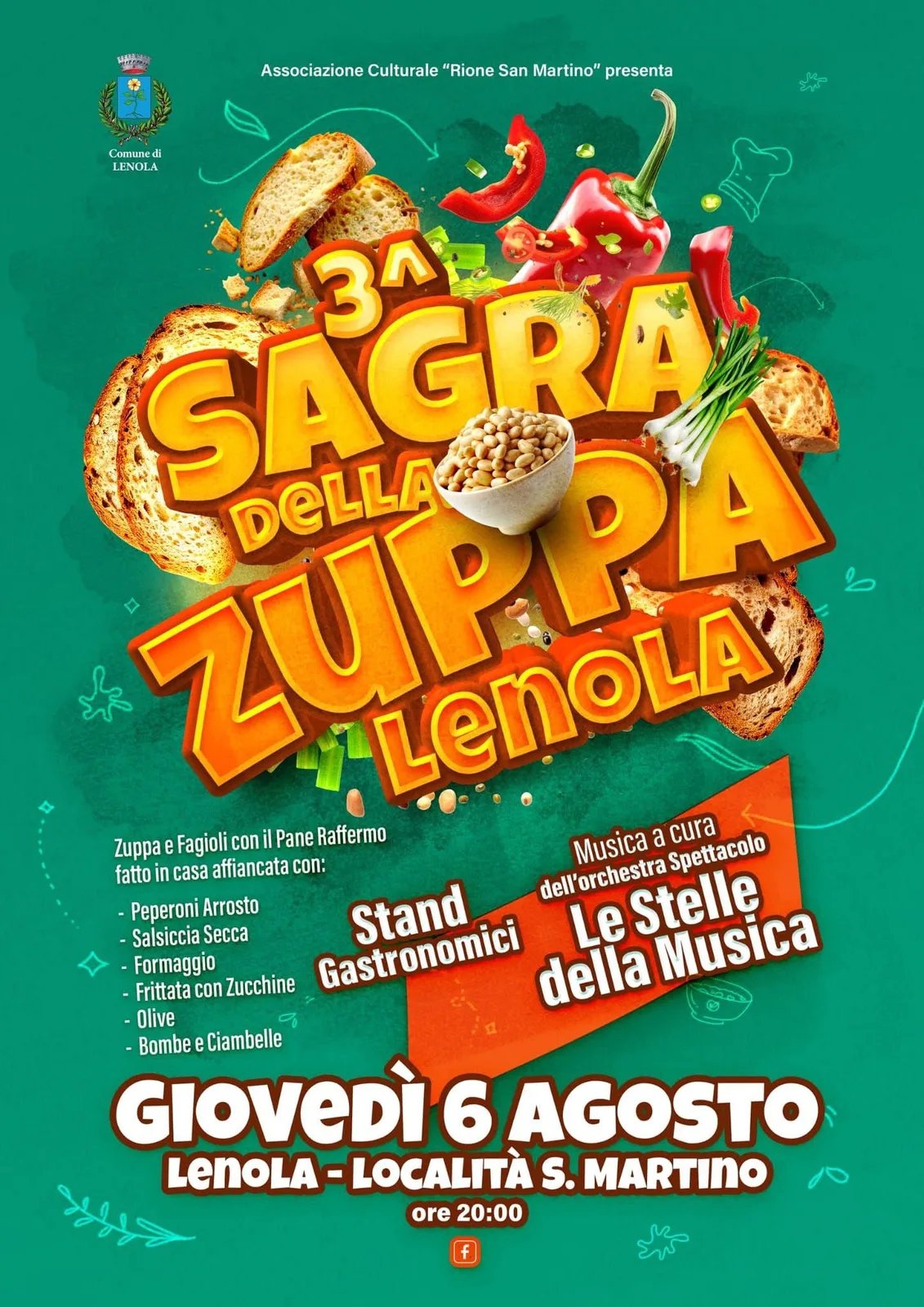 Locandina 3ª Sagra della Zuppa Lenola 2026 a Lenola (Latina)