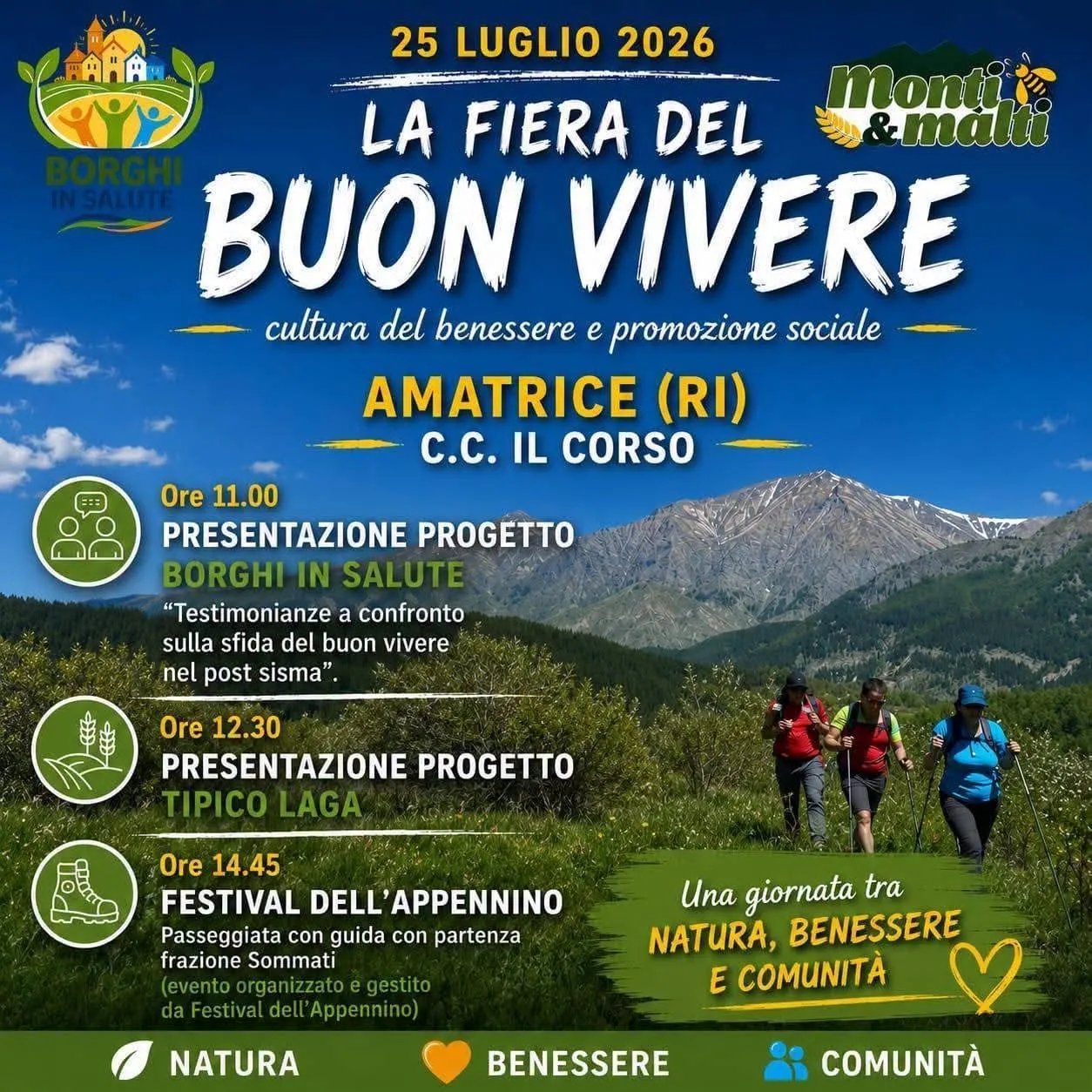 Locandina La Fiera del Buon Vivere 2026 a Amatrice (Rieti)