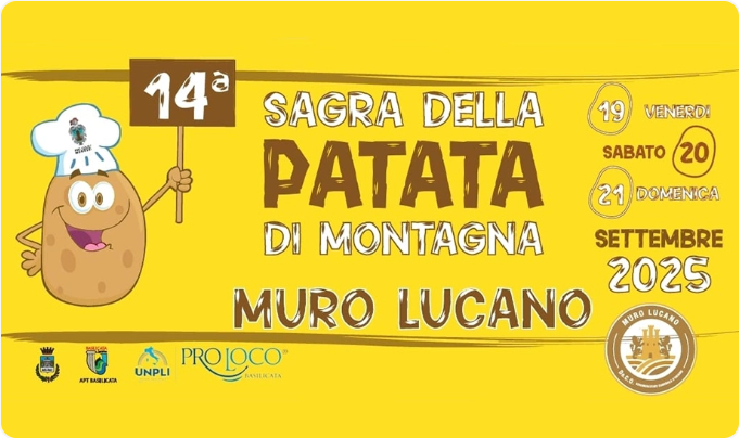 Locandina 14ª Sagra della Patata di montagna a Muro Lucano (Potenza)