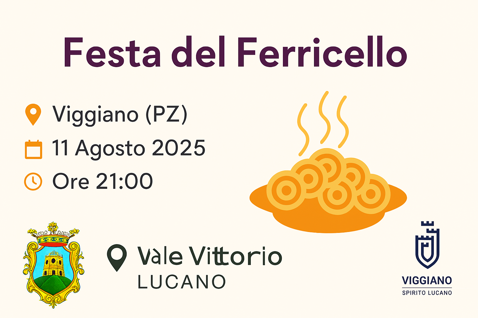 Locandina X Edizione 2025 - Festa del Ferricello Viggianese a Viggiano (Potenza)
