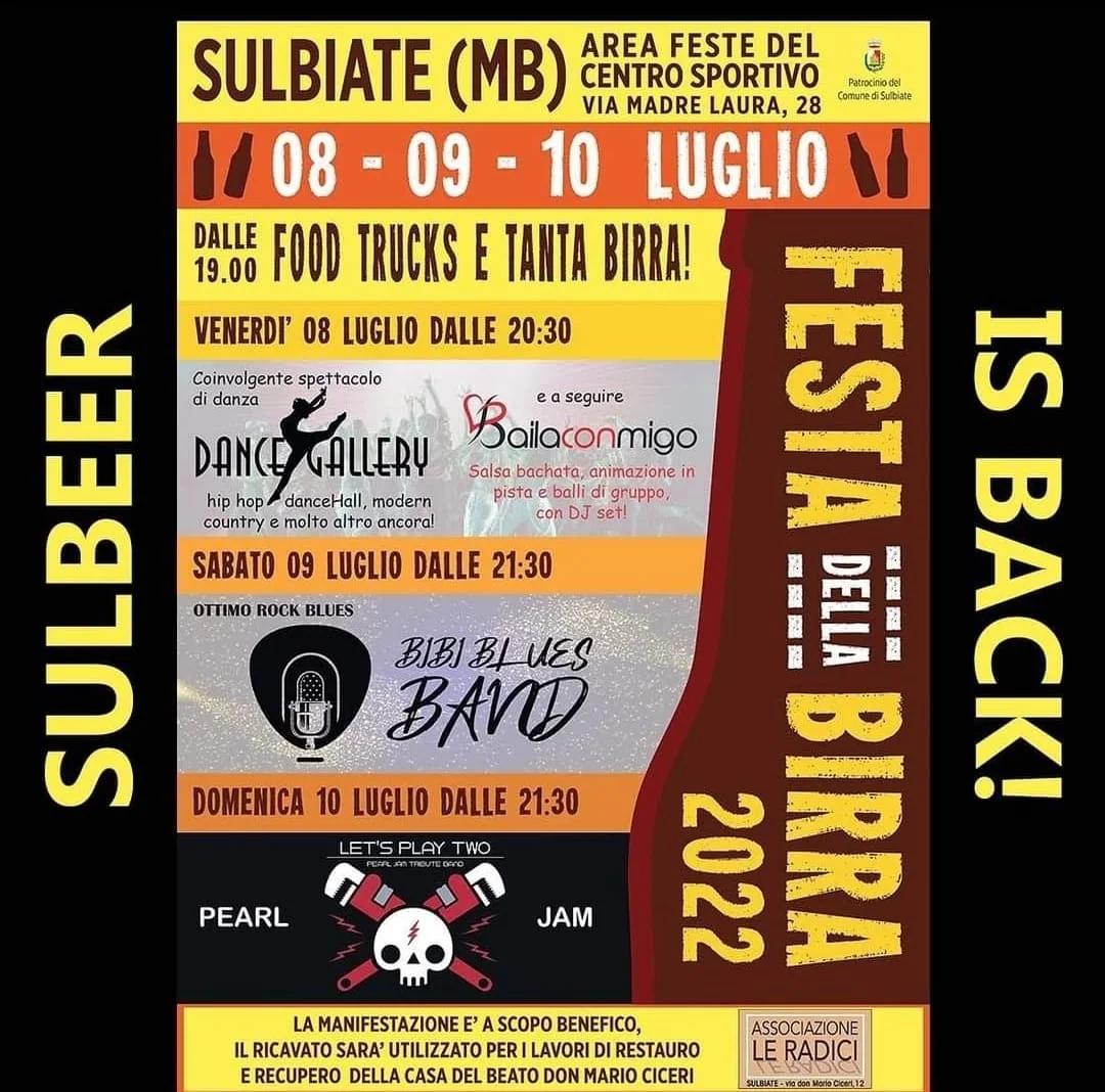 Locandina SulBeer: Festa della Birra 2022 a Sulbiate (Monza e della brianza)