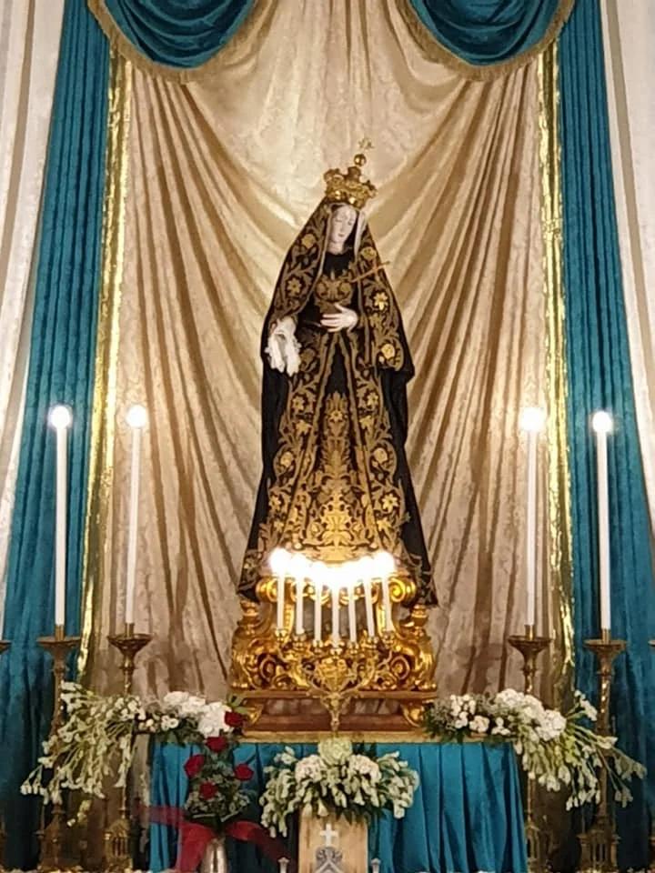 Locandina Festa della Compatrona Maria S.S. Addolorata a Margherita di Savoia (Barletta-andria-trani)