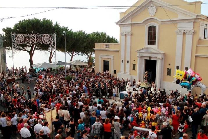 Locandina Festa patronale della Madonna del Carmine (Maria Santissima del Carmelo) a Sicignano degli Alburni (Salerno)