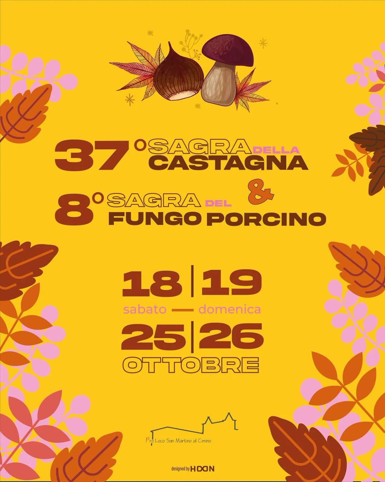 Locandina Sagra della Castagna & 8ª Sagra del Fungo Porcino 2025 a Viterbo (Viterbo)