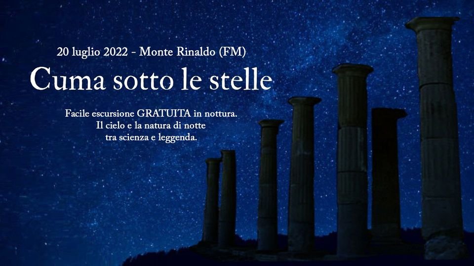 Locandina Cuma sotto le Stelle a Monte Rinaldo (Fermo)