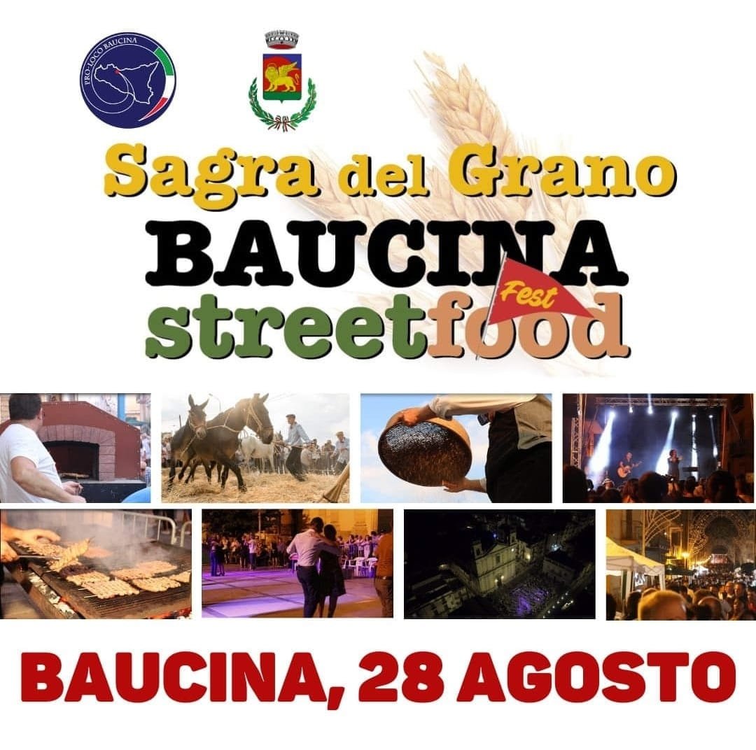 Locandina Sagra del Grano a Baucina (Palermo)