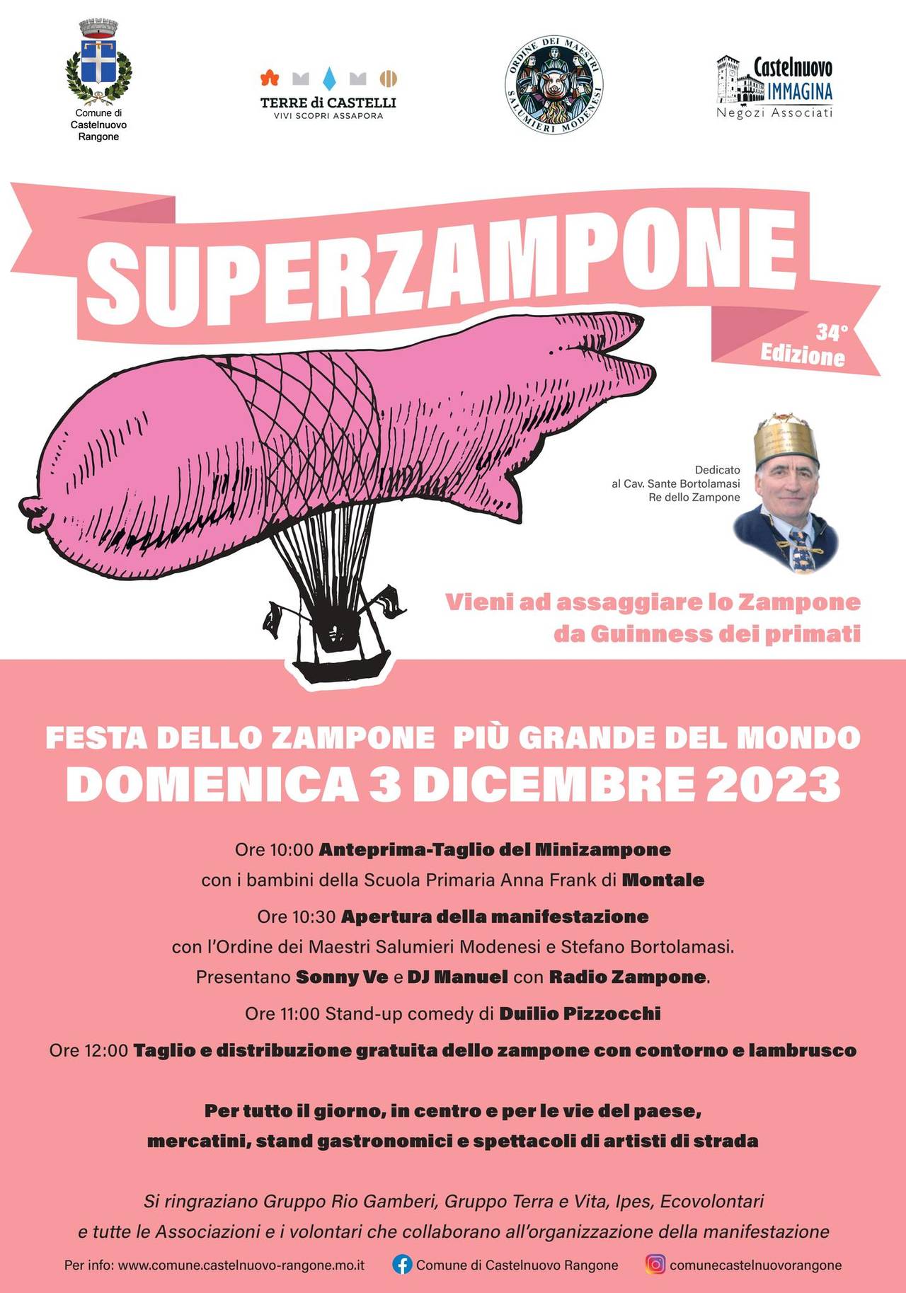 Locandina Superzampone 2023 a Castelnuovo Rangone (Modena)