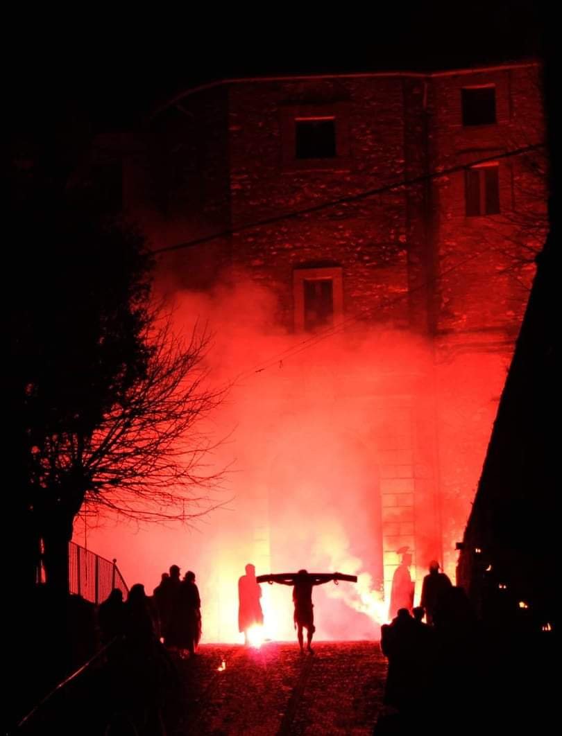 Locandina Processione del Cristo Morto e sua rappresentazione a Contigliano a Contigliano (Rieti)