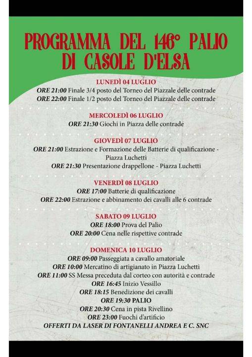 Locandina 146° Palio di Casole d'Elsa a Casole d'Elsa (Siena)